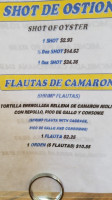 El Paraiso menu