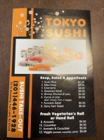 New Tokyo Sushi menu