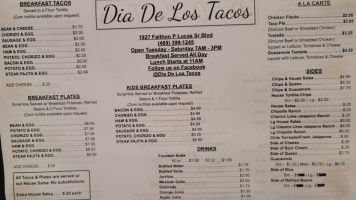 Dia De Los Tacos menu