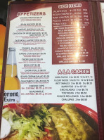 Pancho Villa Mexican Grill menu