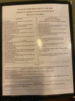 Wilder Wood Restaurant And Bar menu