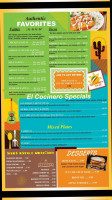 El Cocinero Cafe And Cantina menu