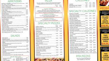 Omega Pizza menu