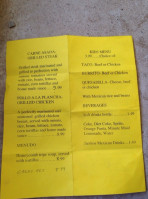 Prima Market Taqueria menu
