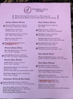 Hocking Hills Winery menu