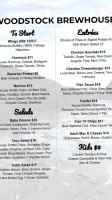 Woodstock Brew House menu