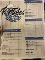 Riptides Cocktails And Grill menu