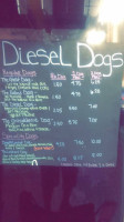 Diesel’s Dogs Burgers menu