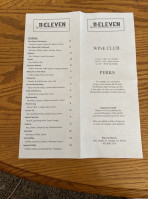 Eleven Eleven menu