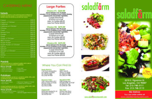 Saladfarm Sherman Oaks Galleria menu