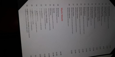 The Peppers menu