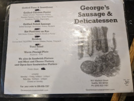 George's Sausage And Delicatessen menu