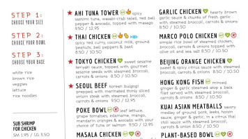 Kuai Asian Kitchen menu