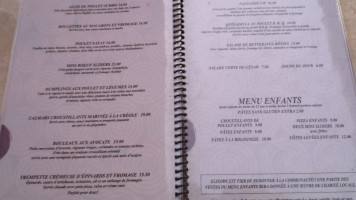 Restaurant Elixor-Laval menu