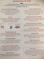 Swain Seafood Shack menu