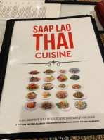 Saap Lao Thai Cuisine menu