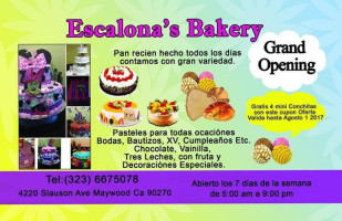 Escalona's Bakery food