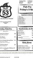 Old 53 Grill menu