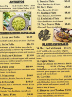 Casa Azteca menu
