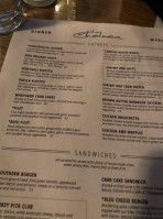 The Chelsea Restaurant. menu