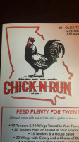 Kickin Chicken menu