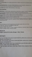 Bucks Bbq Burgers menu