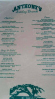 Anthony's Steak Seafood menu