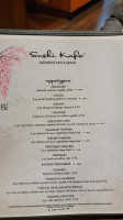 Sushi Kafe menu