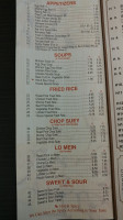 China One menu