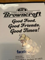 Browncroft Family menu