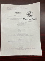 Pirates Cove Marina menu