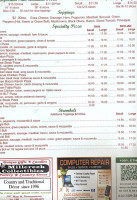 Justino's Pizza menu