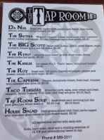 Tap Room menu