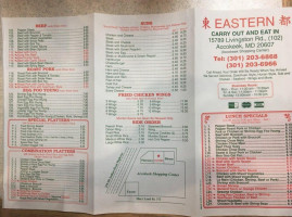 Eastern menu