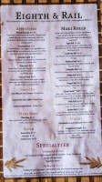 Eighth Rail menu