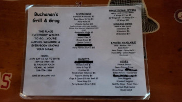 Donahue’s Grill Grog menu