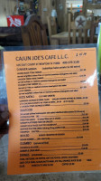 Cajun Joe's Cafe menu