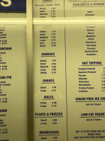 Skeeters Frozen Custard menu