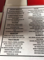 Rio Bravo menu