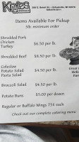 Knute's And Grill menu