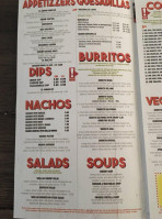 Cabos Mexican menu