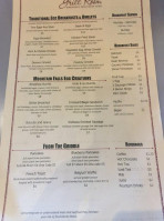 Mountain Falls Grill Room menu