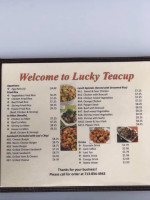 The Lucky Tea Cup menu
