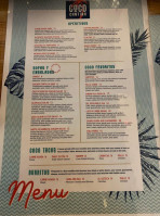 Coco Cantina Pahoa menu