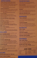 Trails End Saloon menu