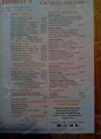Tinucci's Restaurant & Catering menu