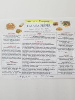 Texana Pepper menu