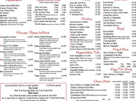 Chin's Cafe & Motel menu