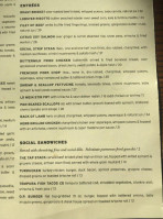 OP Social Tap Grille menu