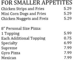 Thiel's American Pie menu